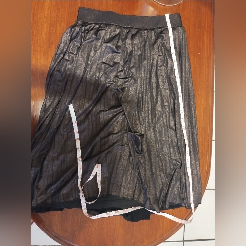 Brown glittery long flowy skirt